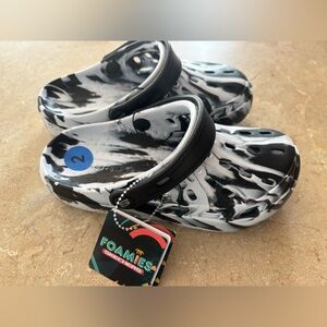 Skechers Foamies Kids Black & White Slip-On Clog